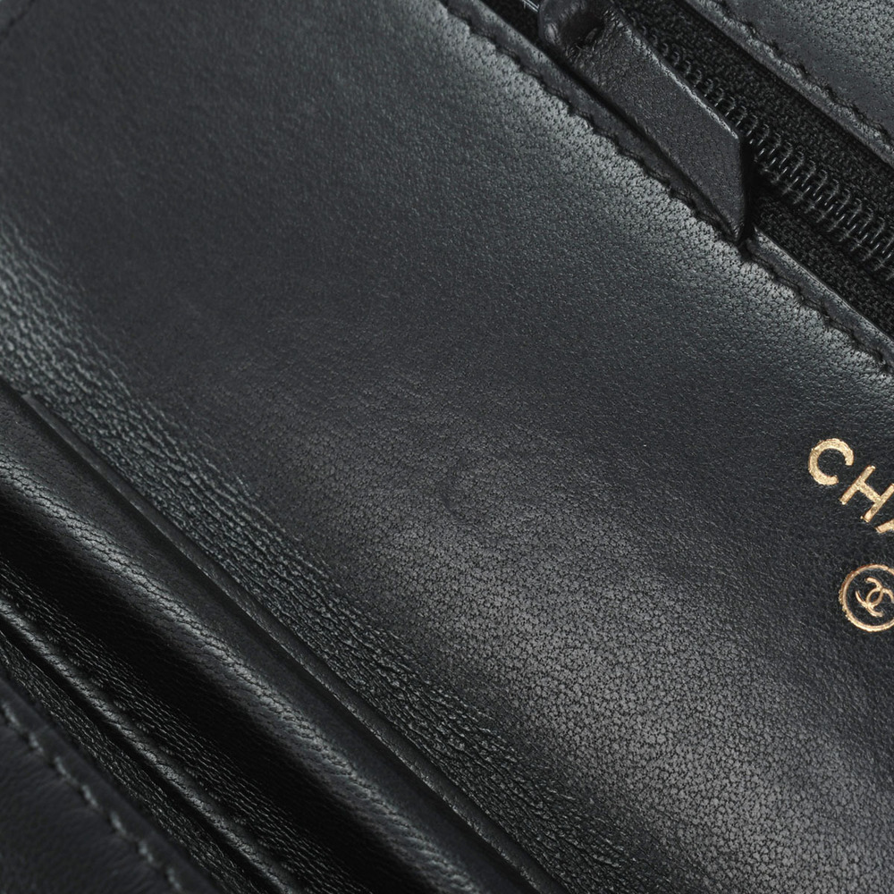 Chanel Chain Black/Gold Hardware Lambskin Women's Shoulder Bag - Picture 8 of 12